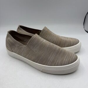 Skechers Street Poppy Blurred Lines Shoes Womens 10 Taupe Glitter Slip On Loafer